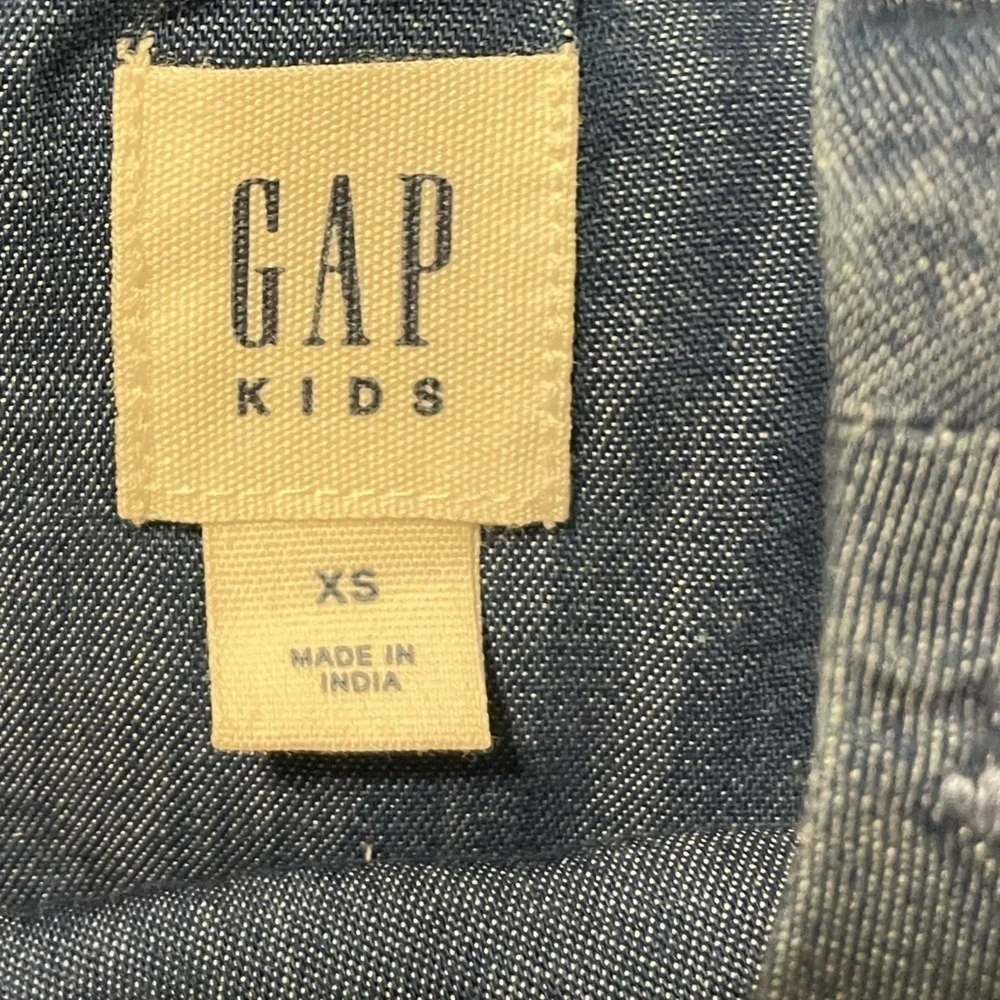 Gap Jean dress baby girl floral western ruffle short sleeve